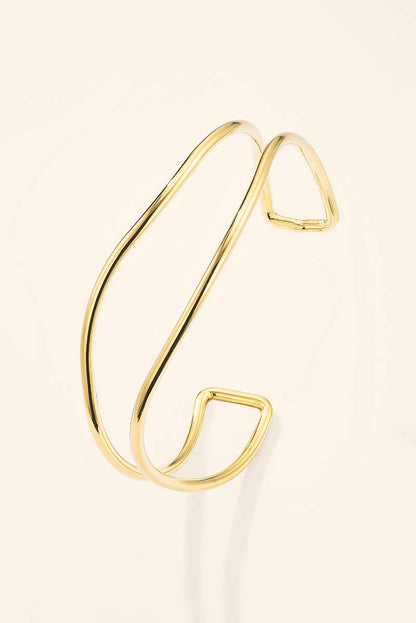 Graphic stainless steel bangle 324AQ526