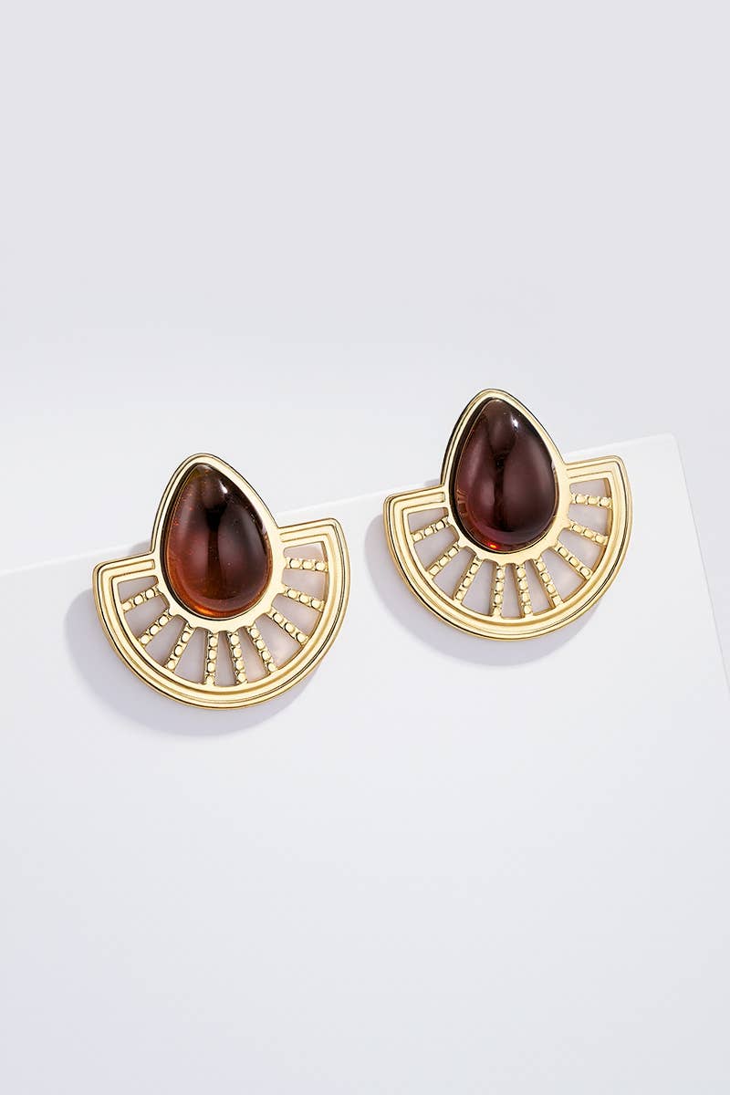 Boucles d'oreille en acier inoxydable 124RX239