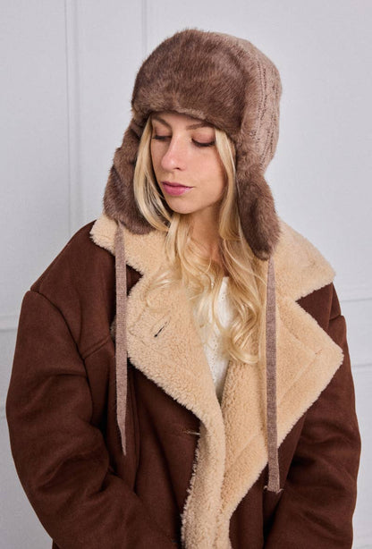 MJ218SD wool ear-flap beanie