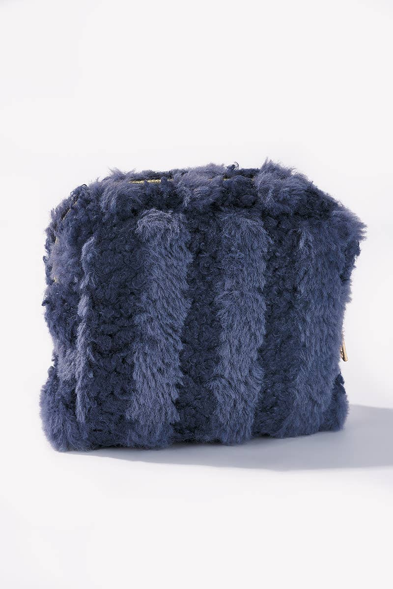 Trousse de maquillage Teddy à rayures carrée CY234JH