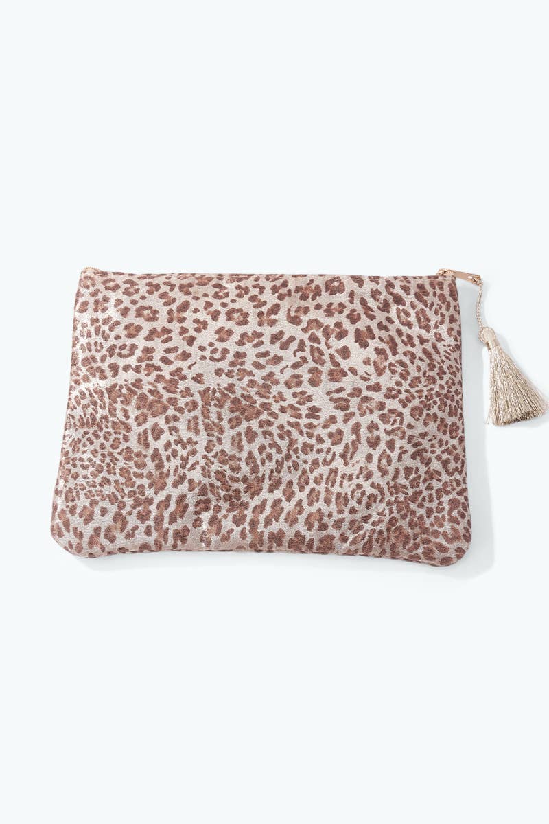 Pochette trousse à motif léopard 21x16 cm CY60