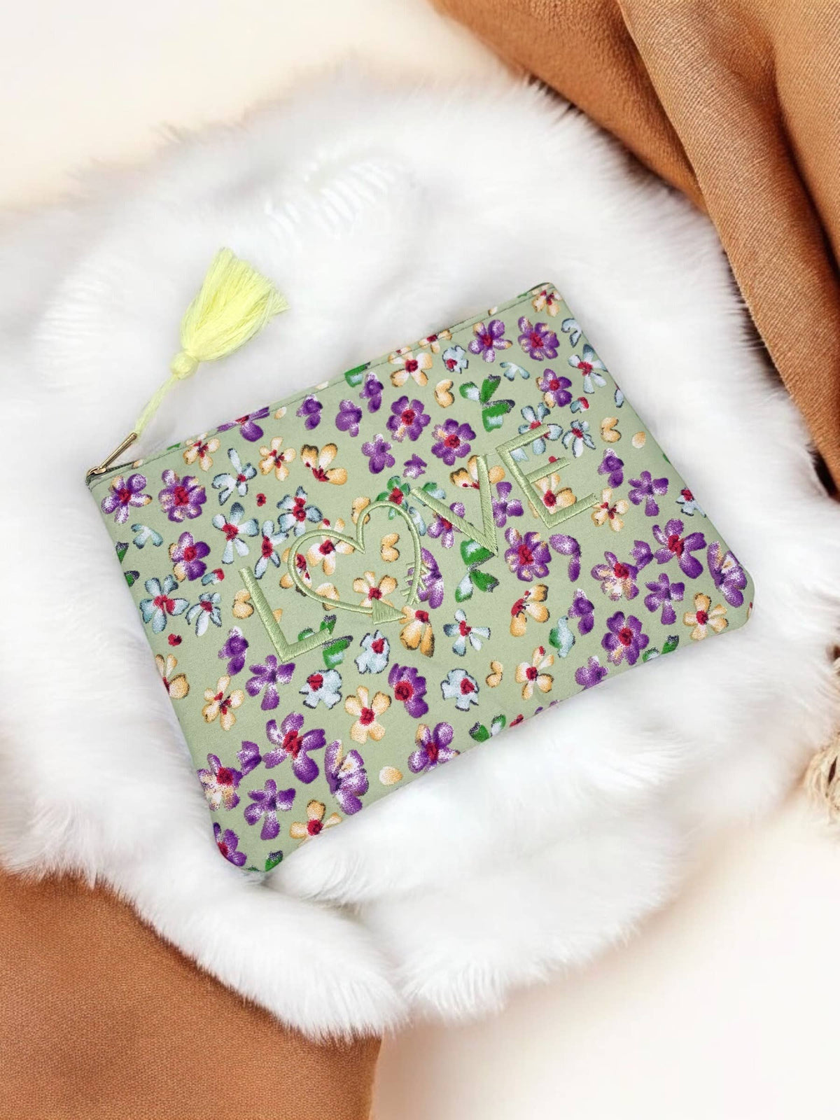 Trousse à maquillage à fleurs love 20x15cm CY08