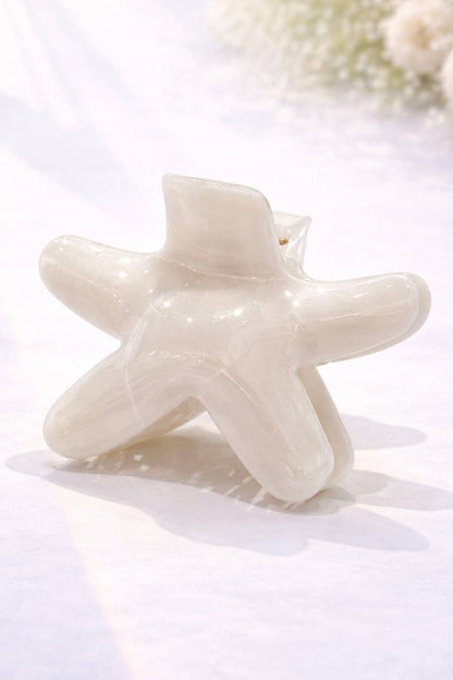 Starfish hair clip marble effect 9 cm YH80