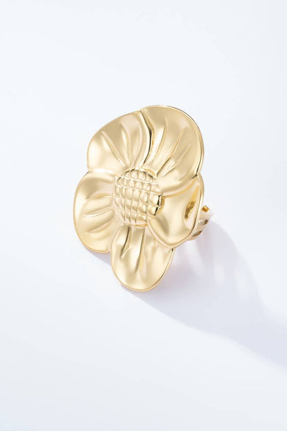 Stainless steel flower ring 424YC16