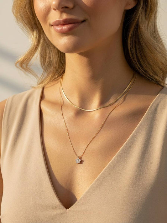 Stainless steel chain necklace 224AQ236