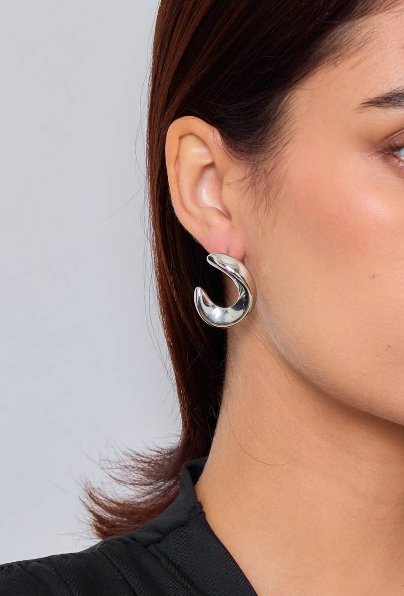 Boucles d'oreilles en acier inoxydable 124AQ65N