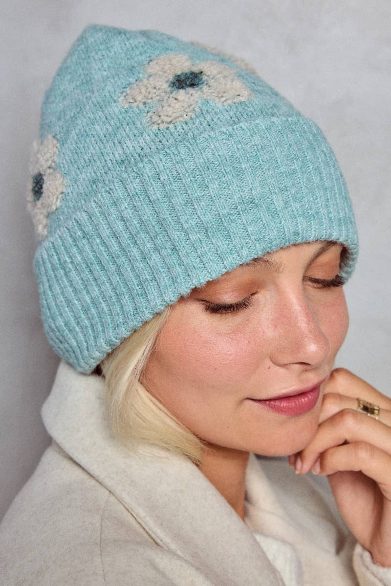 Floral wool beanie MJ206SD