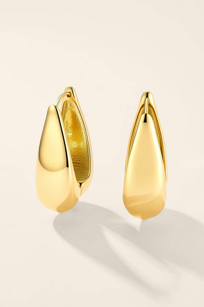 Boucles d'oreilles créoles goutte en acier 124AQ596