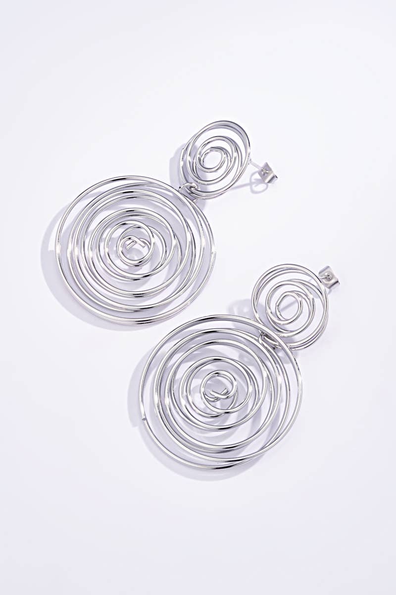 Boucles d'oreilles pendantes en acier inoxydable 124AQ160
