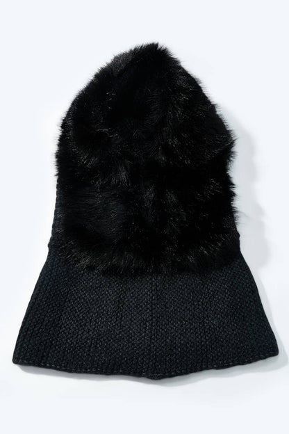 Wool beanie with faux fur MJ222SD