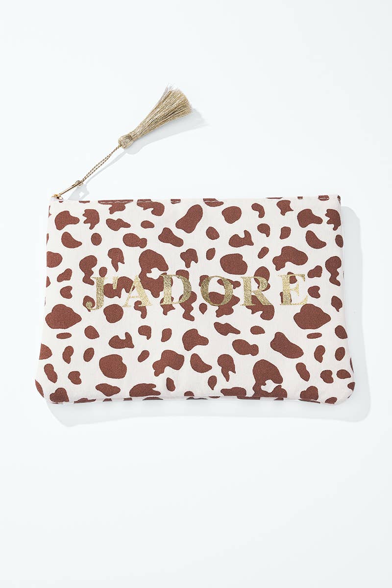 Trousse à maquillage imprimé J'adore 20x15cm CY52