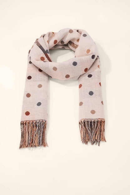 Écharpe en laine à pois multicolores FL617DF