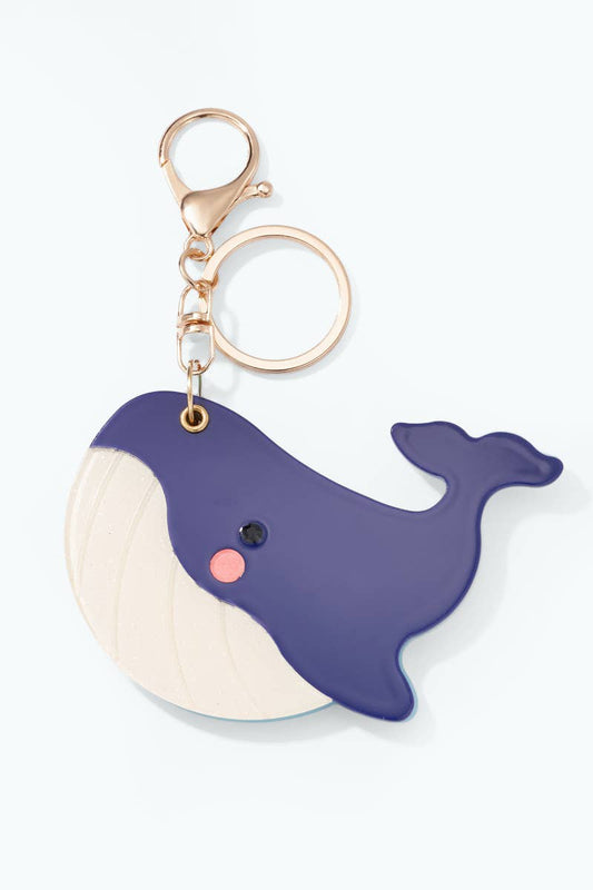 Grigri bag charm Whale Mirror 9cm PC101LY