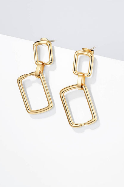 424CA38 stainless steel drop earrings