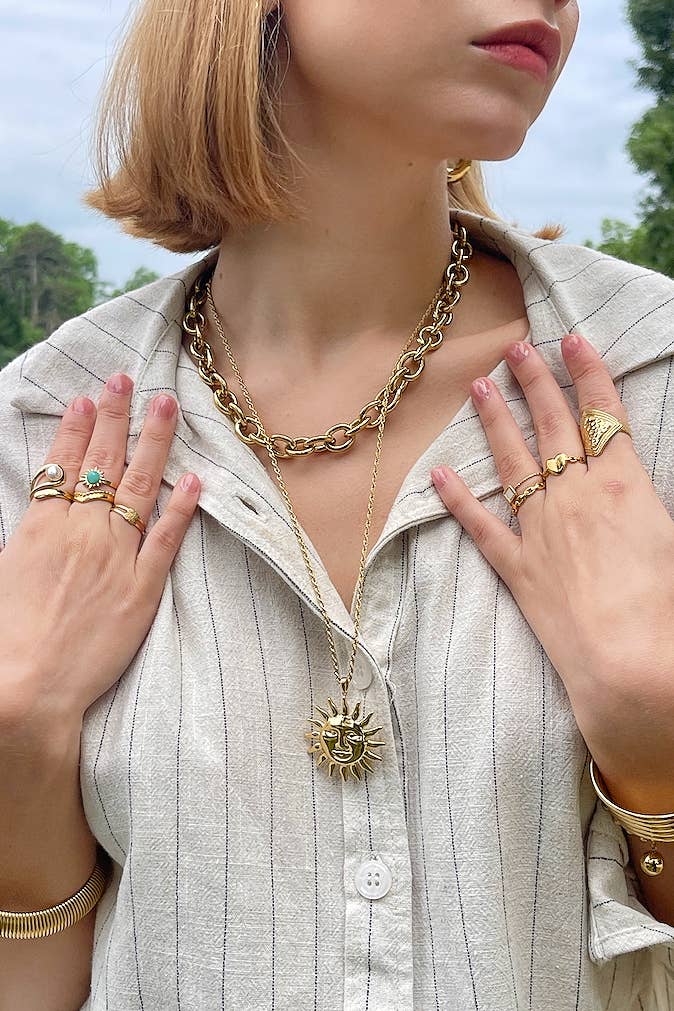 Stainless steel necklace 224AQ135
