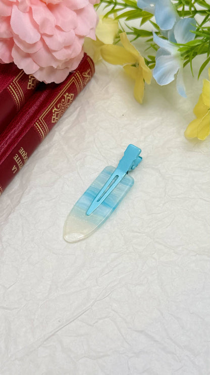 Marbled hair clips 6x2cm BRT209AL