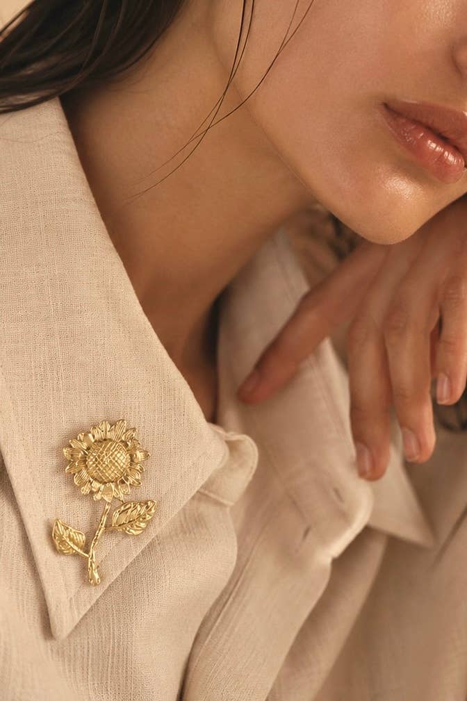 Stainless steel brooch BHYAQ122