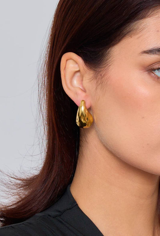 Boucles d'oreilles gouttes texturés 124AQ87