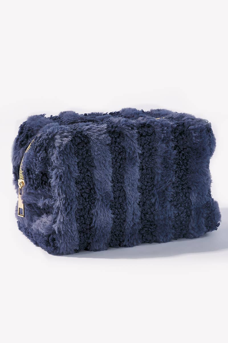Trousse de maquillage Teddy à rayures rectangulaire CY232JH