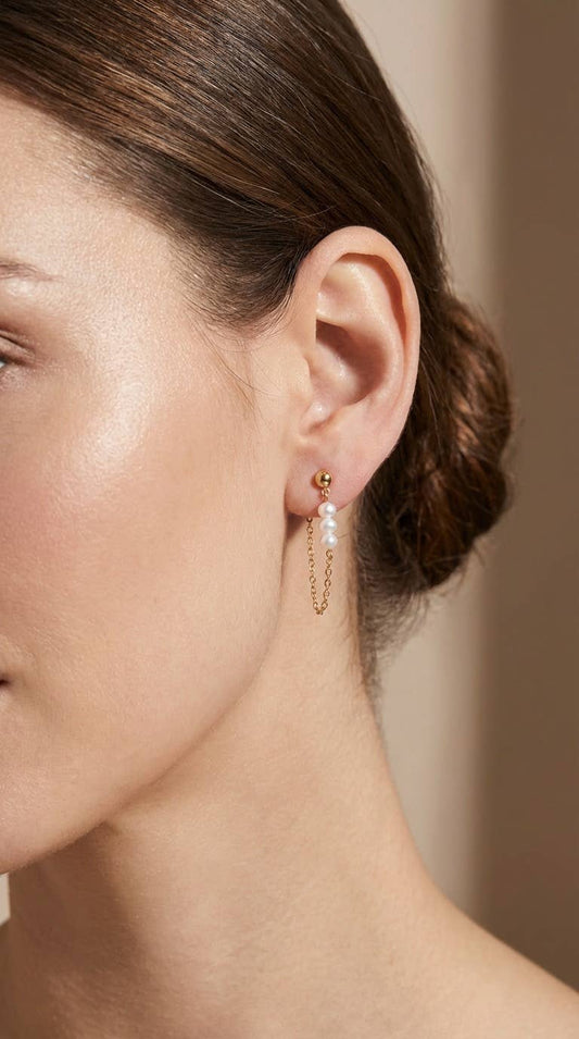 Stainless steel earrings 124AQ586