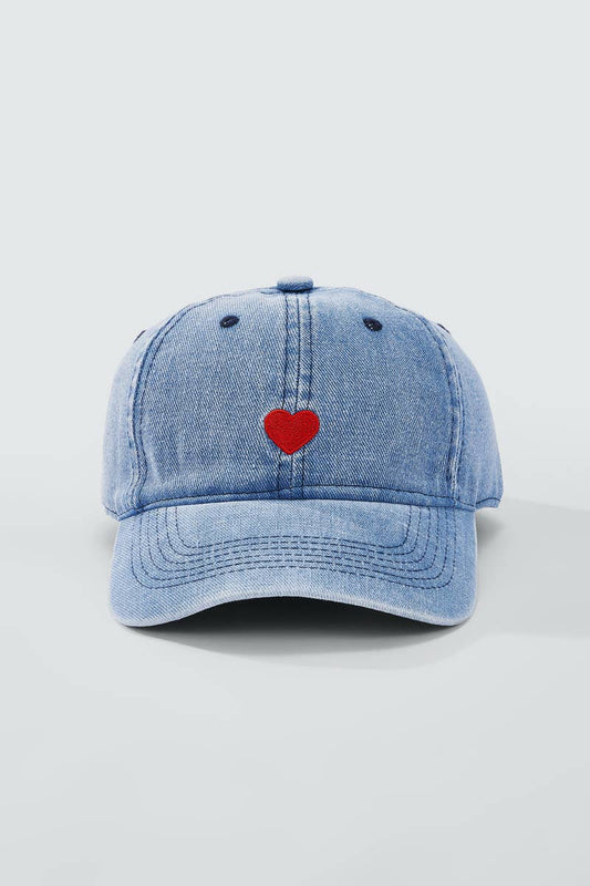 Cotton cap with heart embroidery MJ317HK